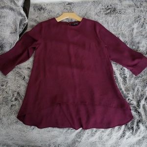 The Limited Petite 3/4 sleeve high-low tunic